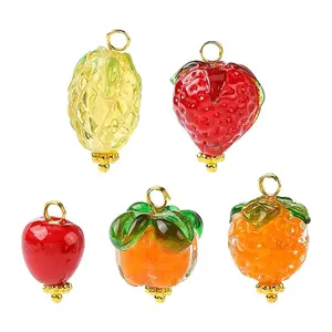 10Pcs 5 Styles Handmade Lampwork Pendants
