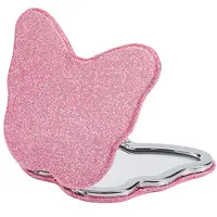 1Pc ABS & Glass Mirror Portable Makeup Folding Mirror