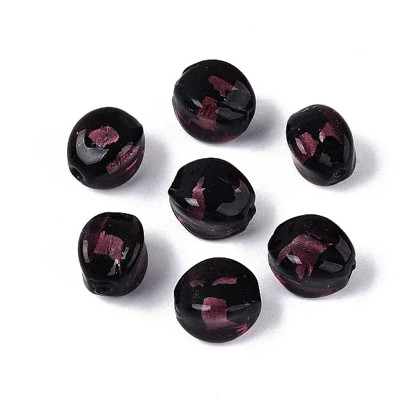 Handmade Silver Foil Glass Beads