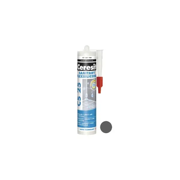 Silikón sanitárny Ceresit CS 25, 280 ml graphite