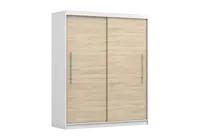 Šatní skříň Rico II Barva korpusu: Bílá, Dveře: Dub sonoma