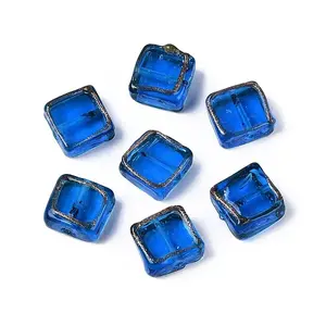 Handmade Gold Sand Lampwork Beads