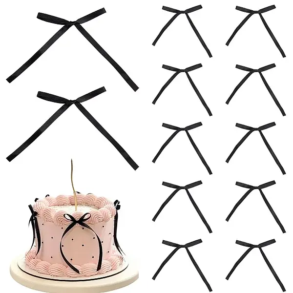 80Pcs Bowknot Polyester Ornament Accessories