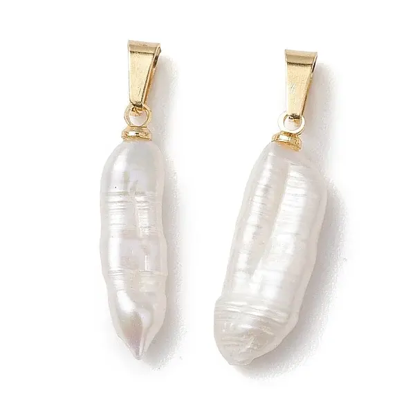 Natural Baroque Pearl Keshi Pearl Pendants