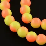 Two-Color Baking Paint Glass Bead Strands