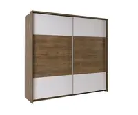 Šatní skříň Latika Barva korpusu: dub burgundský/bílá, Rozměry: 230 cm