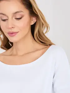 Biela dámska blúzka s 3/4 rukávom