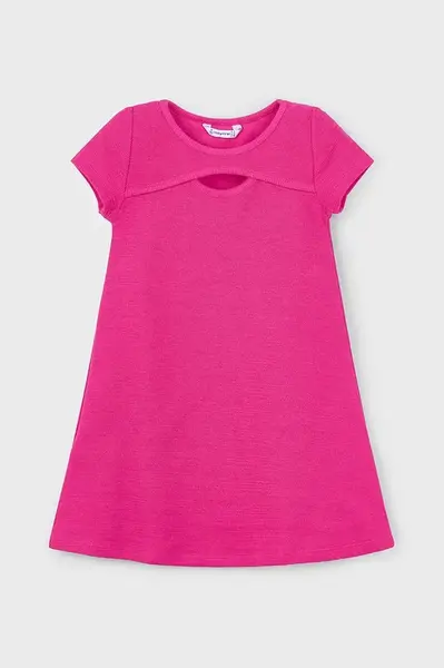 Dívčí šaty Mayoral růžová barva, mini, 3924