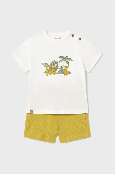 Dětská bavlněná souprava Mayoral žlutá barva, 1653