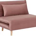 SIGNAL Rozkládací pohovka SPIKE VELVET 105x190 cm růžová