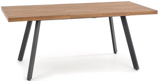 HALMAR Jídelní rozkládací stůl BERLIN ořech med / černá 140-180x85 cm