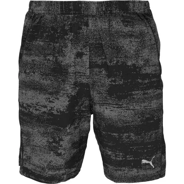 Puma M RUN VELOCITY 7" AOP SHORT Pánské běžecké trenky, černá, velikost