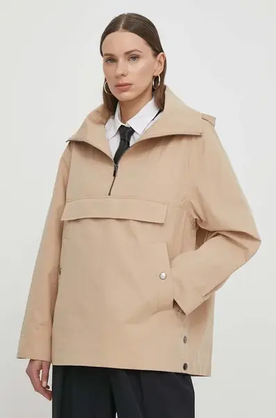 Bunda BA&SH MIKE dámská, béžová barva, přechodná, 1E24MIKE