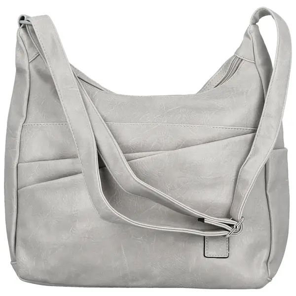 Stylová dámská koženková crossbody kabelka Gianni, světle šedá