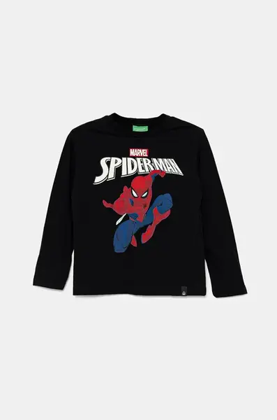 Dětské bavlněné tričko s dlouhým rukávem United Colors of Benetton