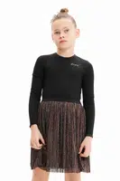 Dívčí šaty Desigual černá barva, mini