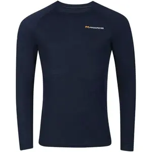 PROGRESS MA NDR 125 Pánské merino triko s dlouhým rukávem, černá, velikost