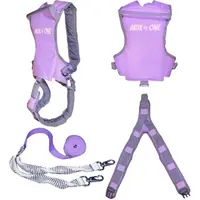 MDXONE STATIC SKI HARNESS WITH 9' STATIC ROPE Lyžařský úvazek, fialová, velikost