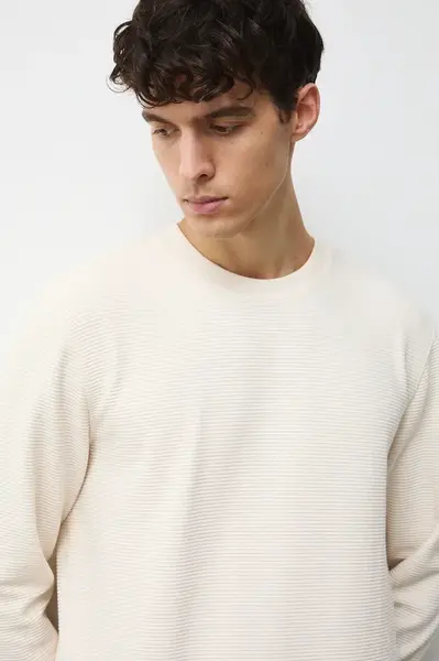 Tričko s dlouhým rukávem Medicine pánské, béžová barva