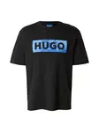 HUGO Tričko 'Nalien'  modrá / čierna