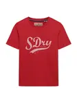 Superdry & Co Tričko 'Varsity'  krémová / červená