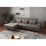 Sit & More ROHOVÁ SEDAČKA, textil, kůže, šedá