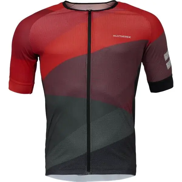 Klimatex VELO Pánský propínací cyklodres, červená, velikost