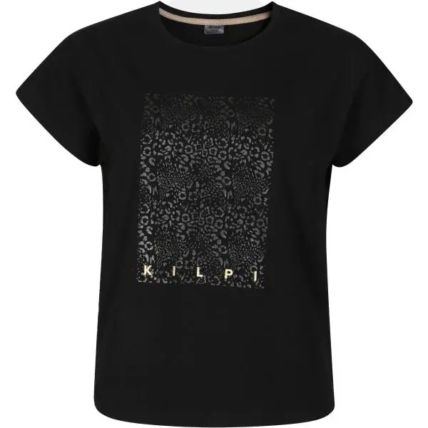 KILPI JERSIE Dámské bavlněné tričko, černá, velikost