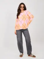 Ružovo-oranžová oversize mikina