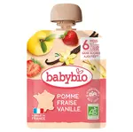 BABYBIO Kapsička jablko jahoda vanilka 6m+ 90 g
