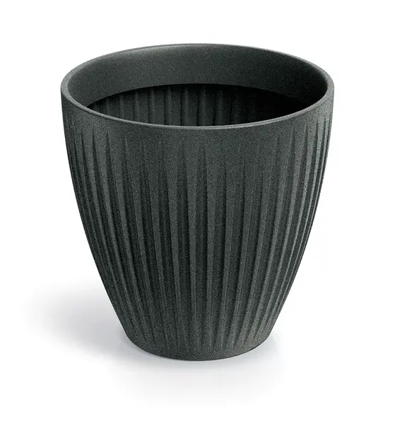 Ethick Květináč LATIA ROUND MIDL 60 cm, černý granit
