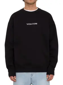 Volcom pánská mikina Stone Crew Black | Černá | Velikost XL