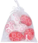 Vajíčko W045013 dekorační plastové červenobílé 4x6 cm, 6 ks