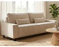 Trojmiestna pohovka Cassino, krémová štrukturovaná látka%