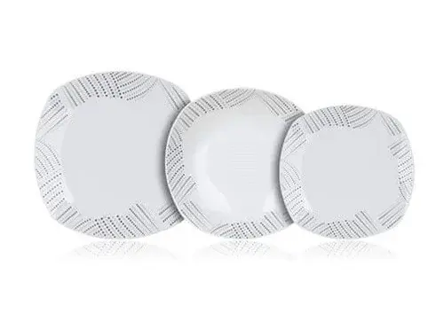 Sada jídelní BANQUET Charme - rozbaleno - JEN 2x dezertní talíře, 3x hlubokých talířů, 3x velké tal.