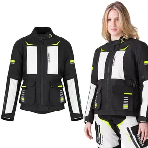 Dámská moto bunda W-TEC Warao Lady černá-fluo XXL