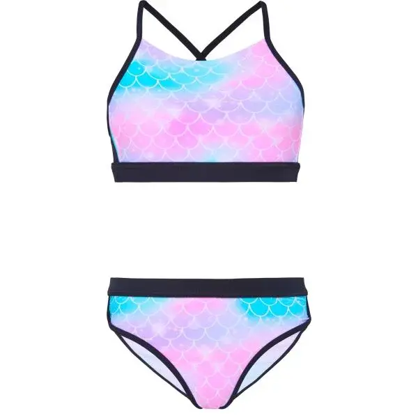 AQUOS HEPIA Dívčí sportovní dvoudílné plavky, růžová, velikost 140-146