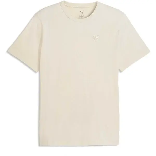 Puma ESSENTIALS ELEVATED TEE Pánské triko, béžová, velikost