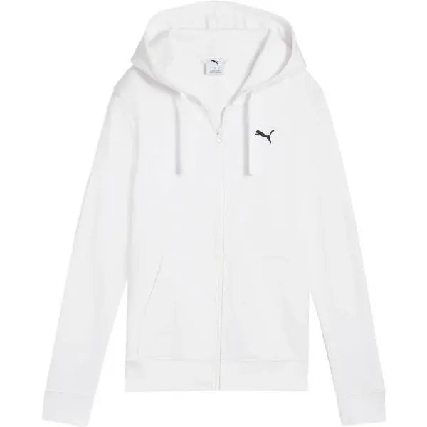 Puma ESSENTIALS FULL ZIP HOODIE TR Dámska mikina, biela, veľkosť