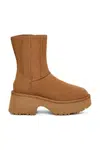 Semišové boty UGG Classic Twin Seam New Heights dámské, hnědá barva, na platformě, lehce zateplené, 1158313-CHE