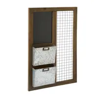 Landscape NÁSTĚNNÝ REGÁL, jedle, hnědá, šedá, 48/8/75 cm