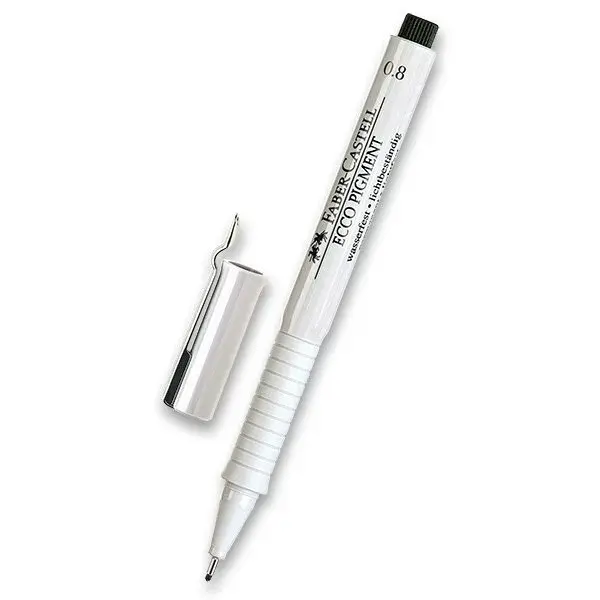 Popisovač Faber-Castell Ecco Pigment 0,8 mm, černý