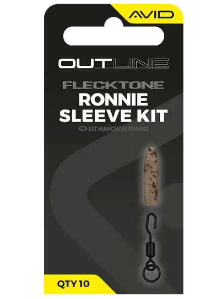 Avid carp obratlík s kroužkem a převlek outline flecktone ronnie sleeve kit