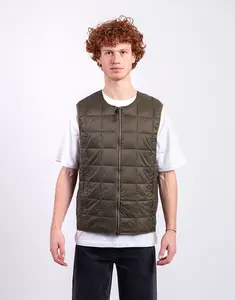 Taion Crew Neck Zip Down Vest D.OLIVE XL
