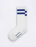 Organic Basics Core Stripe Crew Socks 3-pack White / Vibrant Blue 35-38