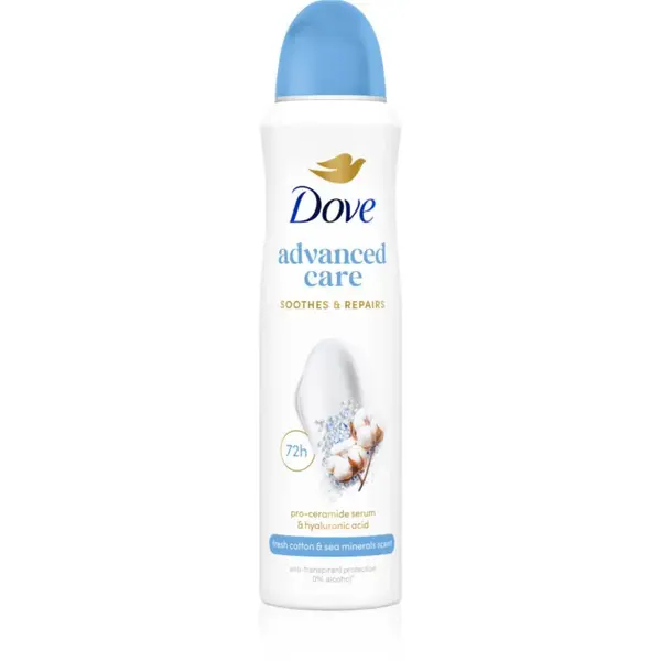 Dove Advanced Care Fresh Cotton and Sea Minerals deodorant sprej 150 ml