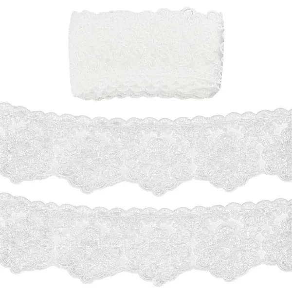5 Yards Polyester Flower Embroidery Lace Trim