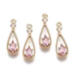 Brass Micro Pave Cubic Zirconia Pendants