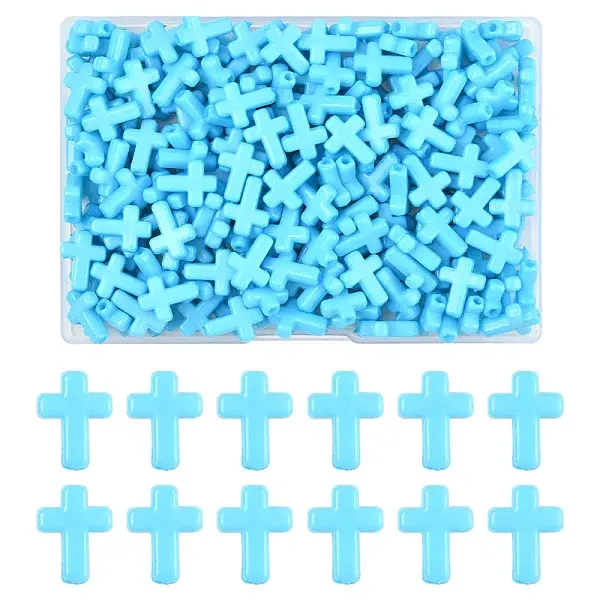 200Pcs Opaque Acrylic Beads