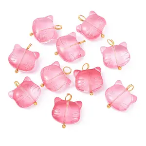 10Pcs Glass Pendants